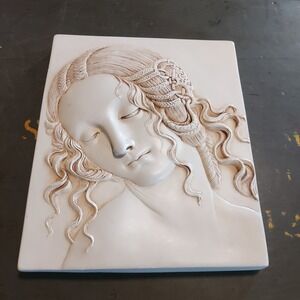 Vtg Facsimilies Ltd Head of Leda Leonardo da Vinci Relief Wall Plaque DV06 USA